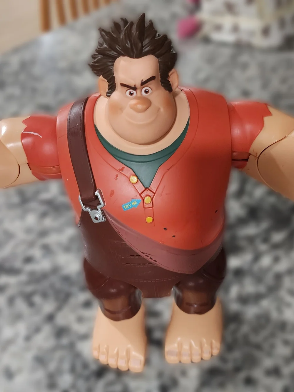 Disney Ralph Wreck-It Ralph Figure with Red Shirt and Brown Overalls